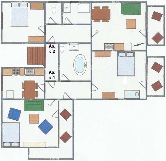 Plan view of apartments